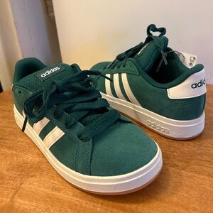 Adidas Grand Court 00s K Green White Kids Sneakers Size 2 Youth NWT